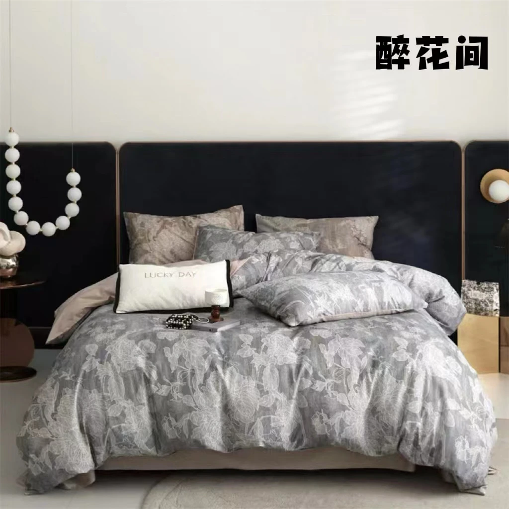 435  床上四件套全棉醉花间