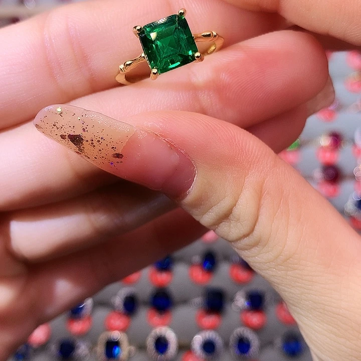 透辉石戒指银S925镶嵌