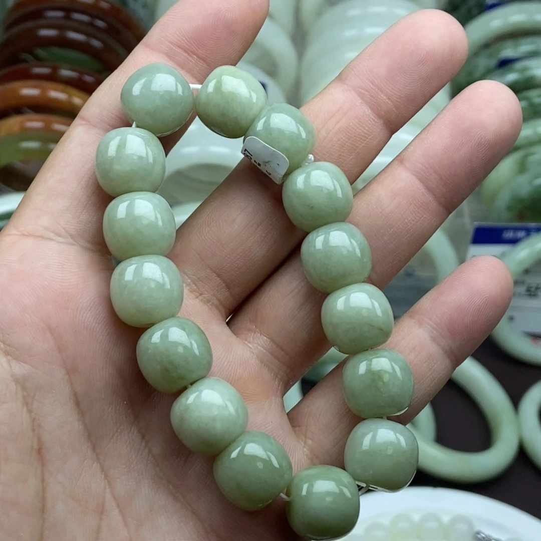 蛇纹石玉未镶嵌手链