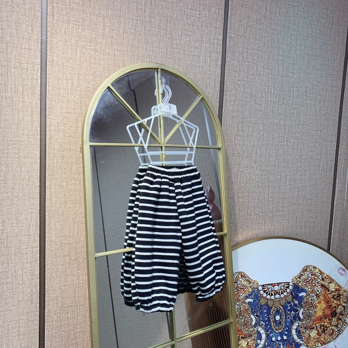 AA671    宝宝黑色条纹夹棉休闲裤子  加绒