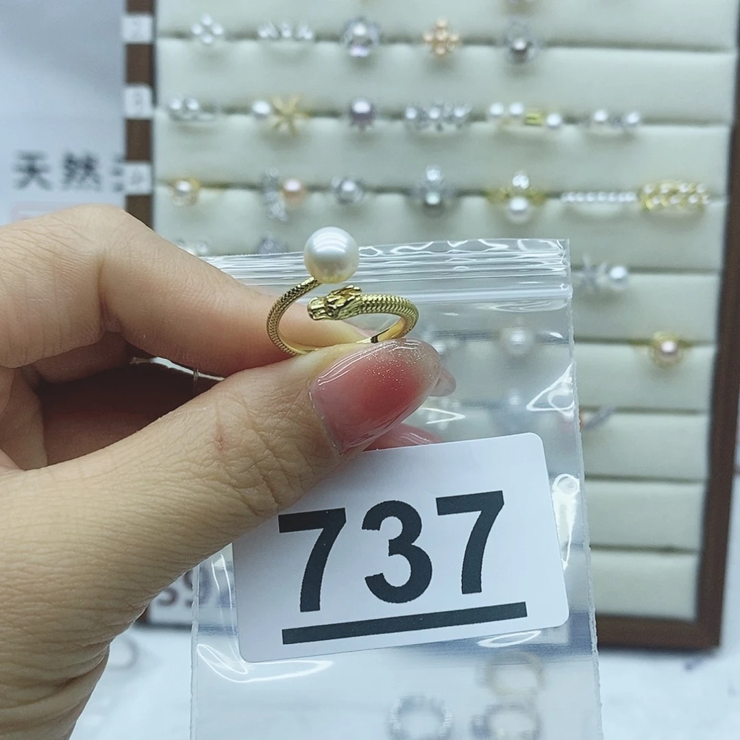 淡水珍珠戒指银S925镶嵌吴****姐737