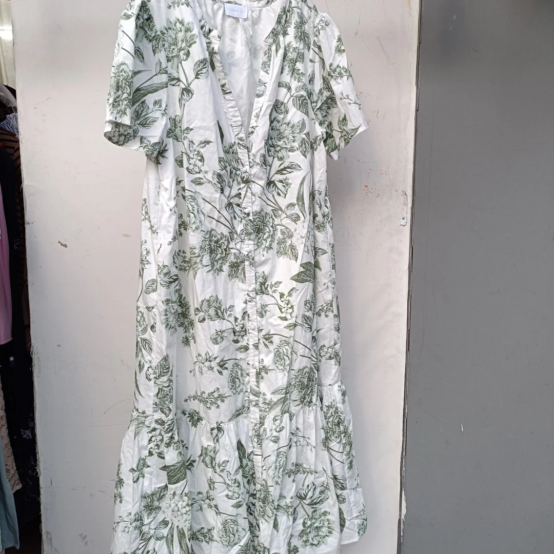 欧美碎花宽松柔软长裙