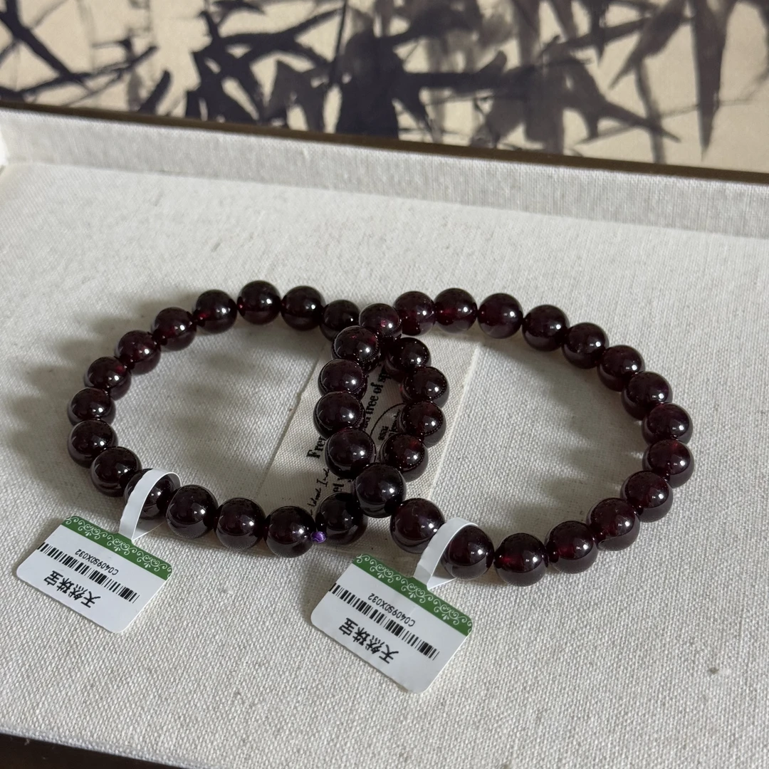 【山醒】天然紫牙乌石榴石单圈手串  多样性发一