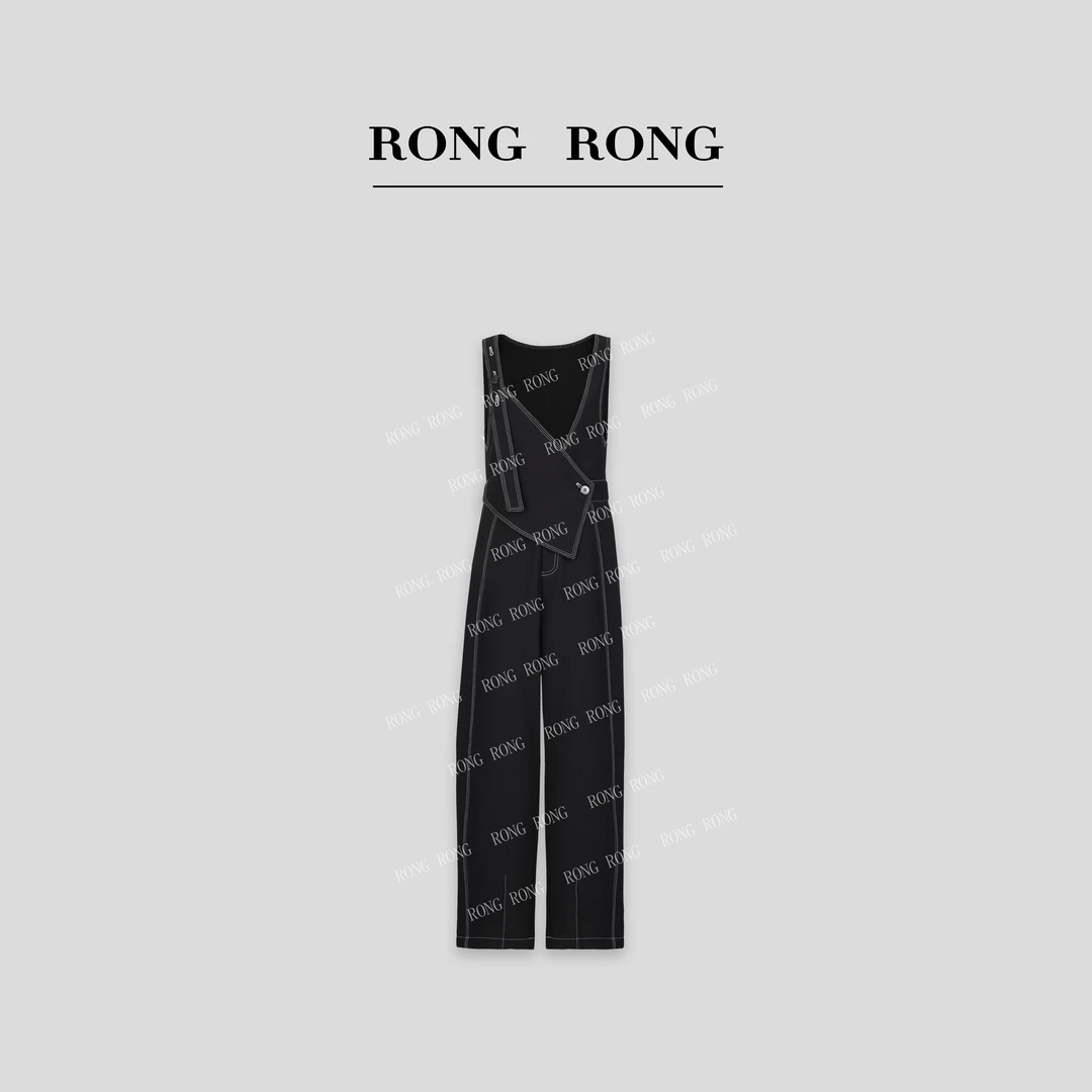 溶溶【蓝屿苍暮】RONGRONG  原创设计压线撞色加绒连体裤  S210675