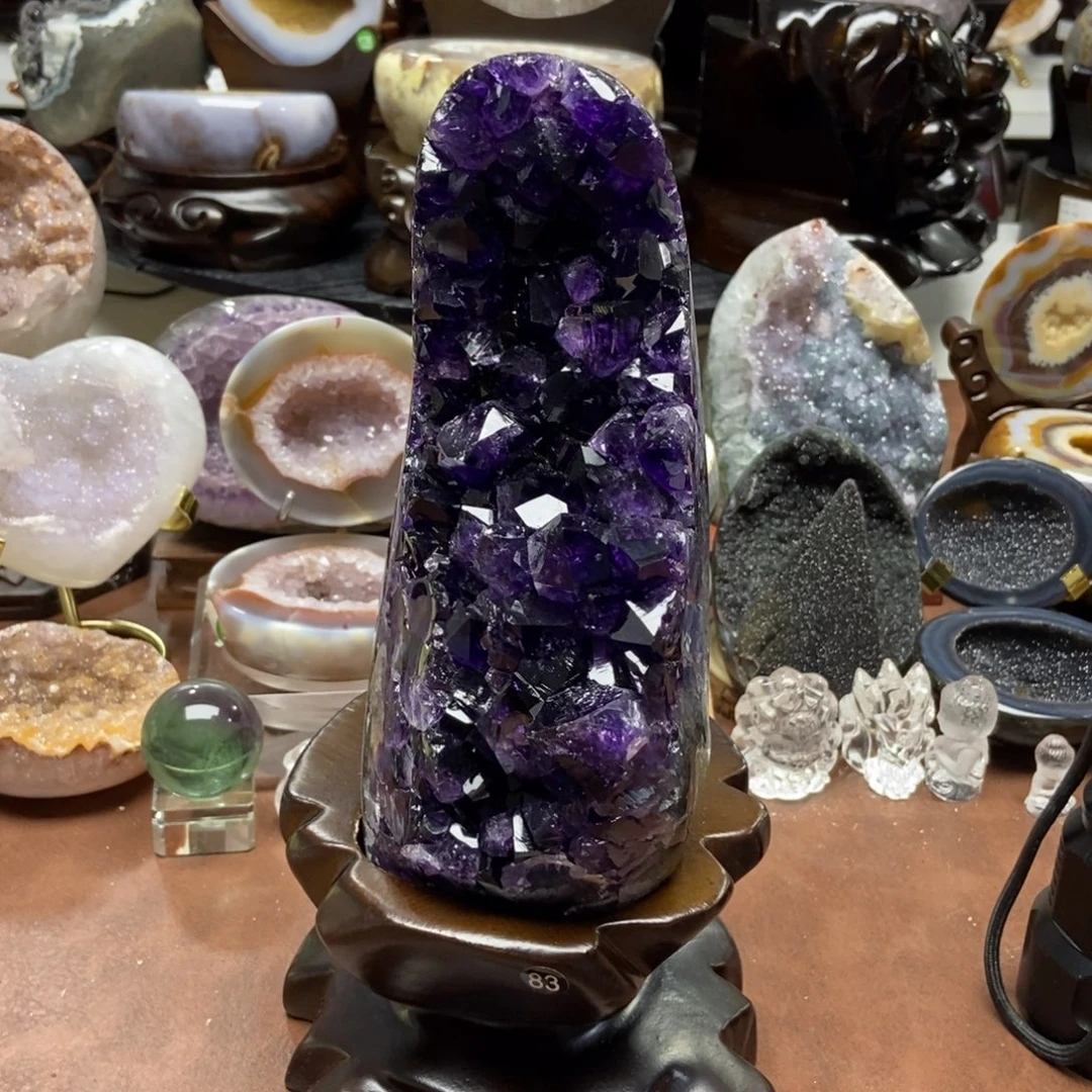 紫晶摆件未镶嵌水晶