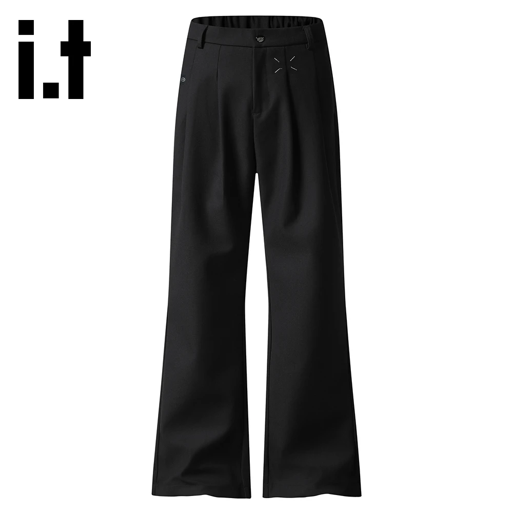 it:CHOCOOLATE高个子加长版潮牌垂感西裤男款微喇直筒休闲长裤子