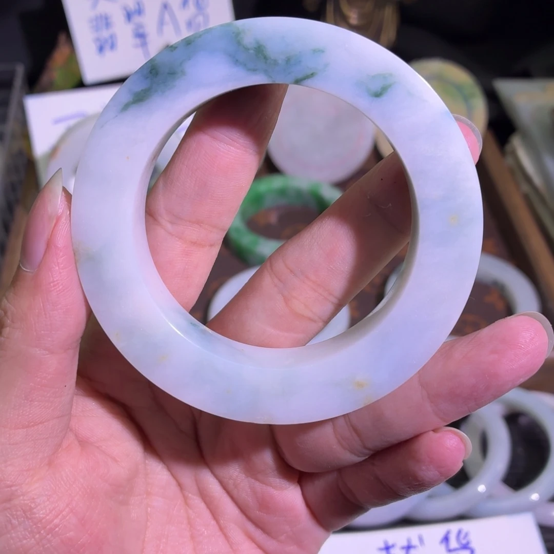 定制翡翠未镶嵌翡翠A货毛胚手镯定制