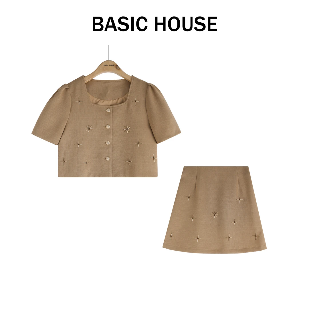 Basic House 百家好夏季新款百搭气质轻奢时尚套装B1335B5I9G2