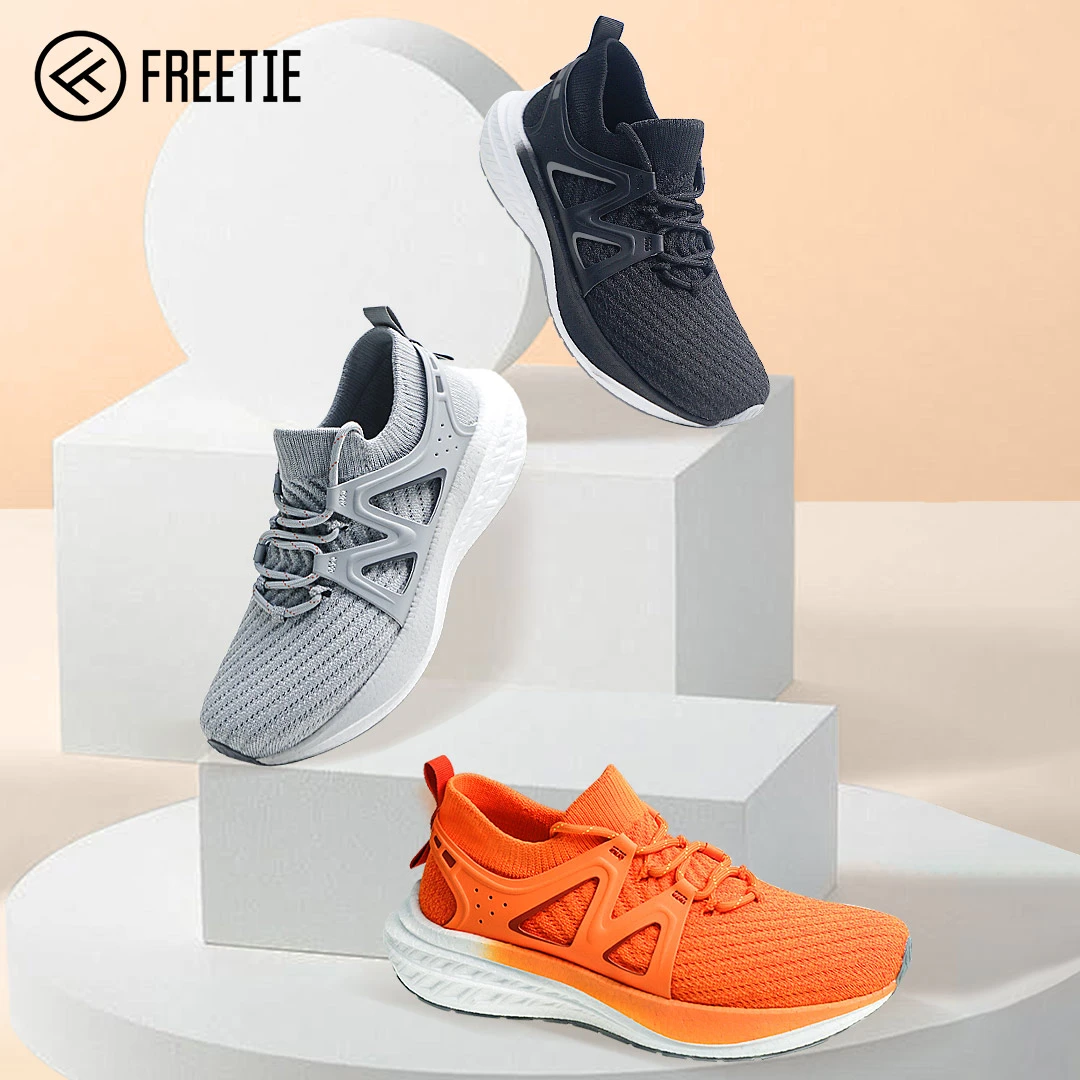 FREETIE云弹轻跑鞋3S脂肪族爆米花透气舒适男款跑步鞋男款夏季