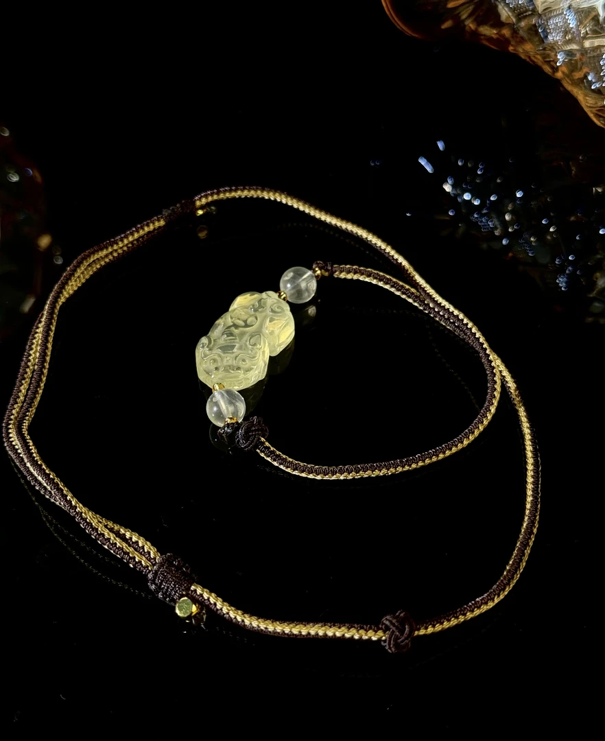 【欣欣推荐】黄水晶貔貅 吊坠（多样性发一件）