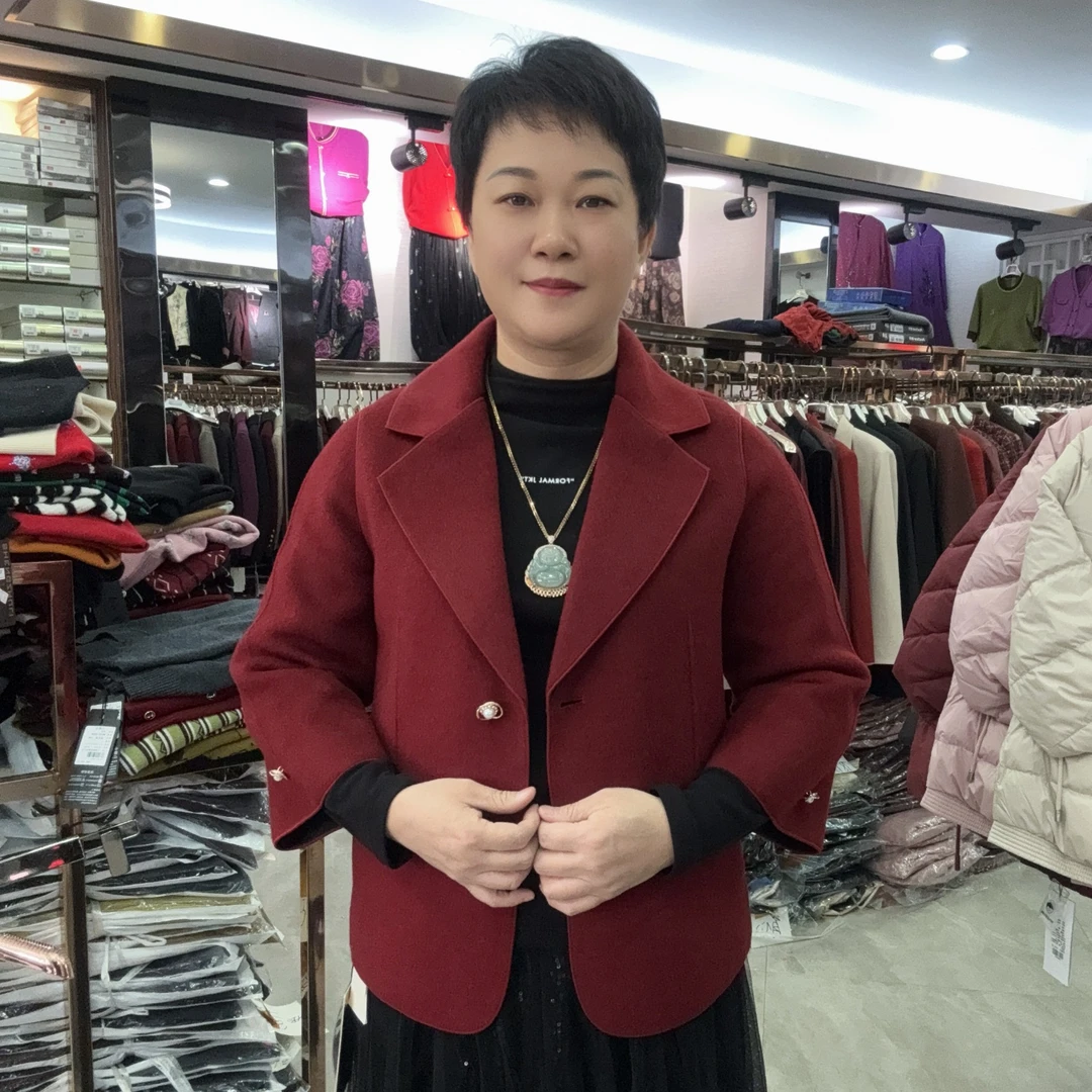 【燕珍时装】2025冬季新款5879时尚百搭潮流气质短款羊绒外套