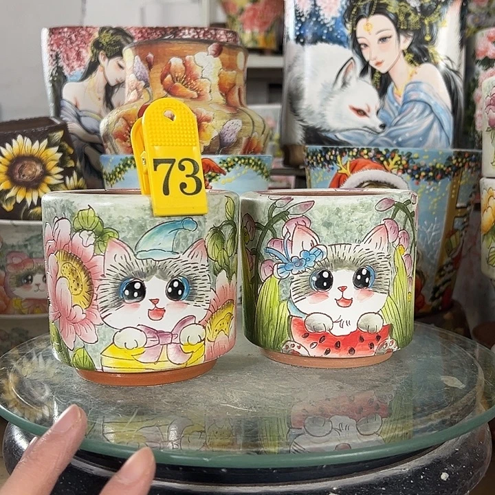 景德镇手绘花盆性价比超高