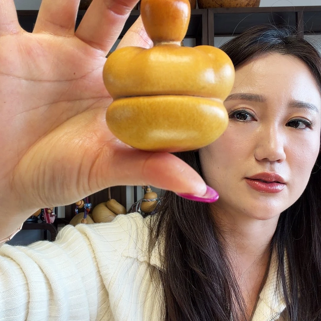 我***悦熊猫脸钱袋子把件葫芦