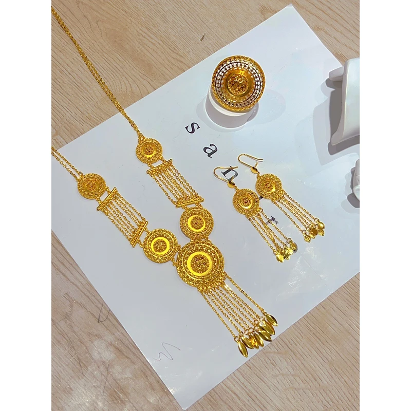 铜项链 【MissAy】铜合金套装百搭项链气质耳钉小众599