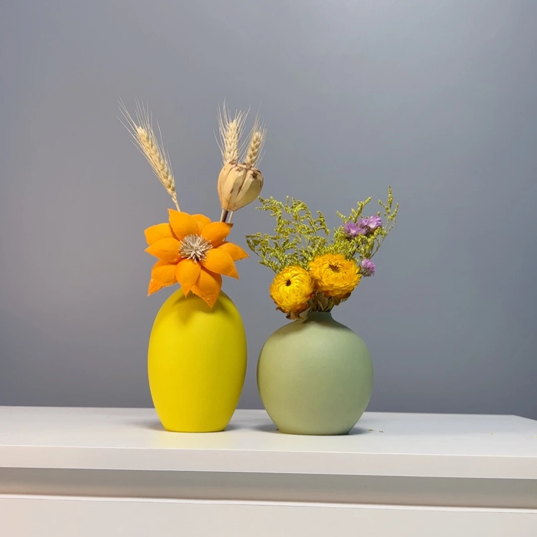 瓷片景德镇手作陶瓷花瓶摆件无孔