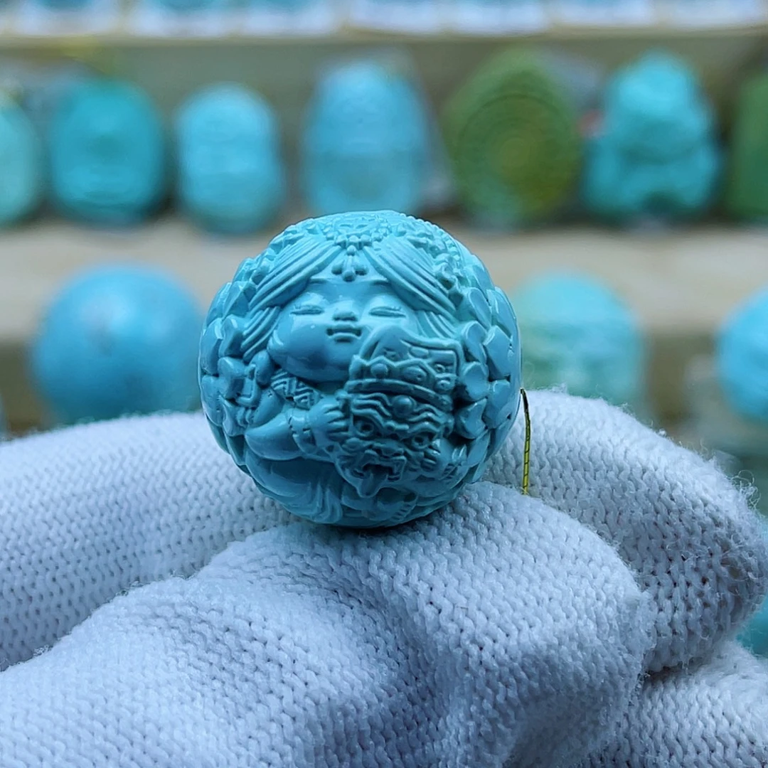 未镶嵌绿松石珠宝奇石21mm