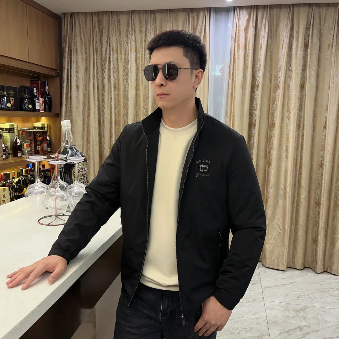 【加绒】！2024秋冬男士新款潮流外套轻奢欧货时尚休闲外套1229