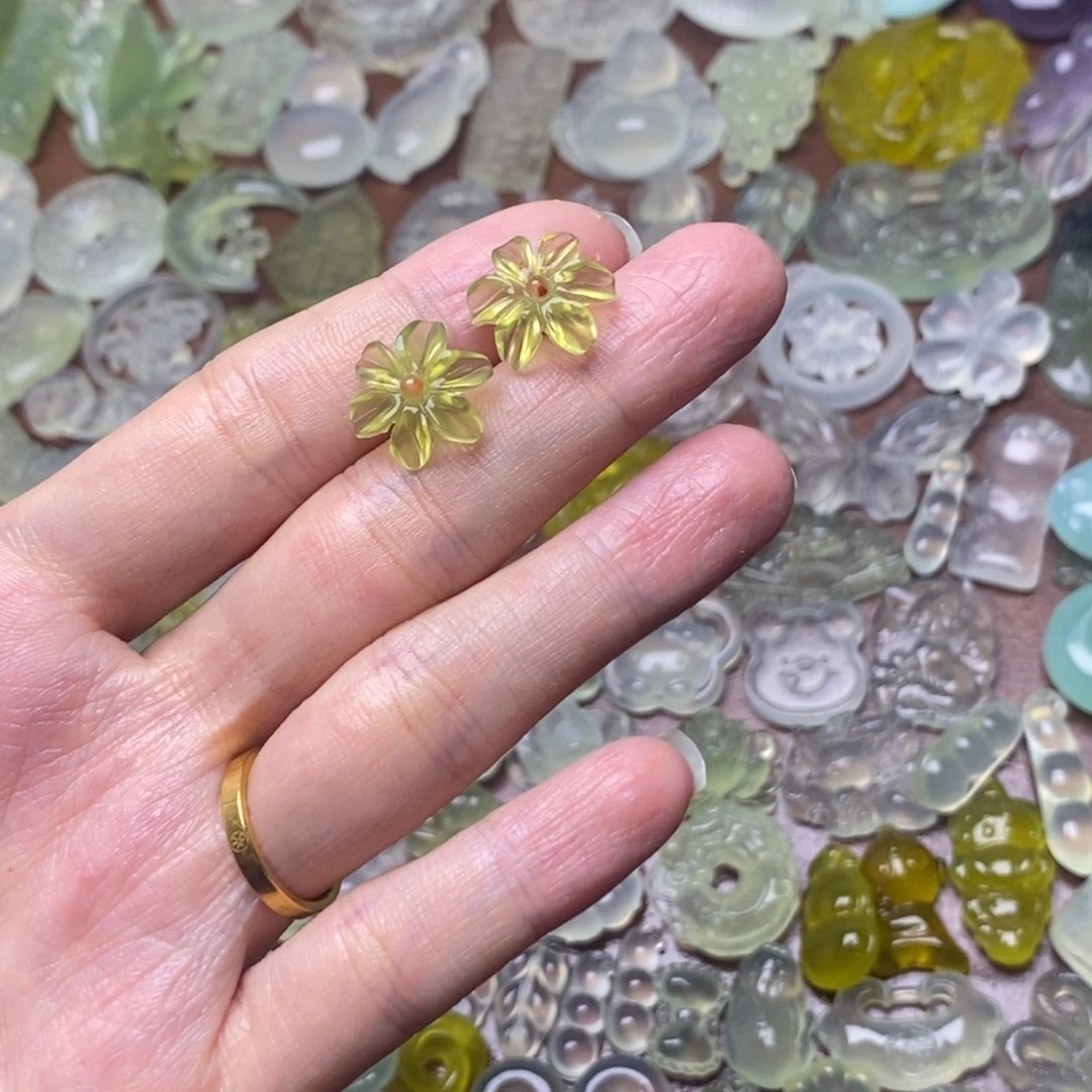 蛇纹石玉合金项链