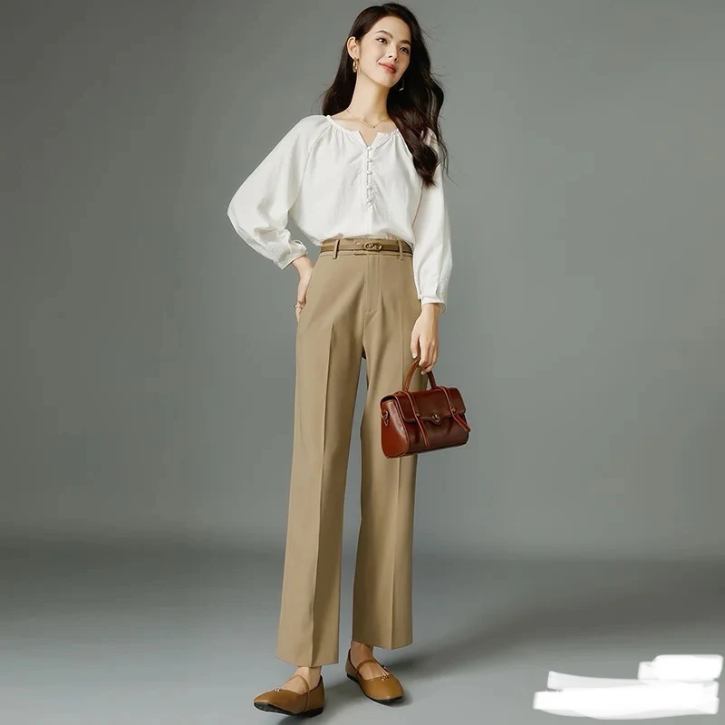 2411/春夏超百搭高腰显瘦高级感休闲直筒裤