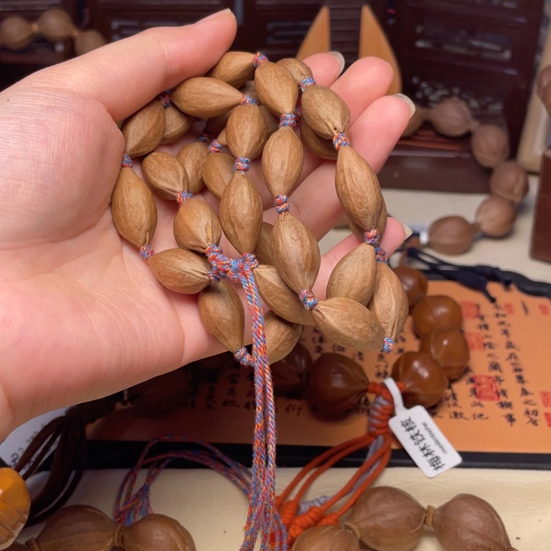 橄榄核手串/手链然36颗柳叶脖挂1.1