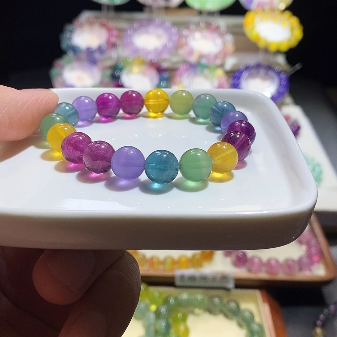 萤石手链未镶嵌色标10mm