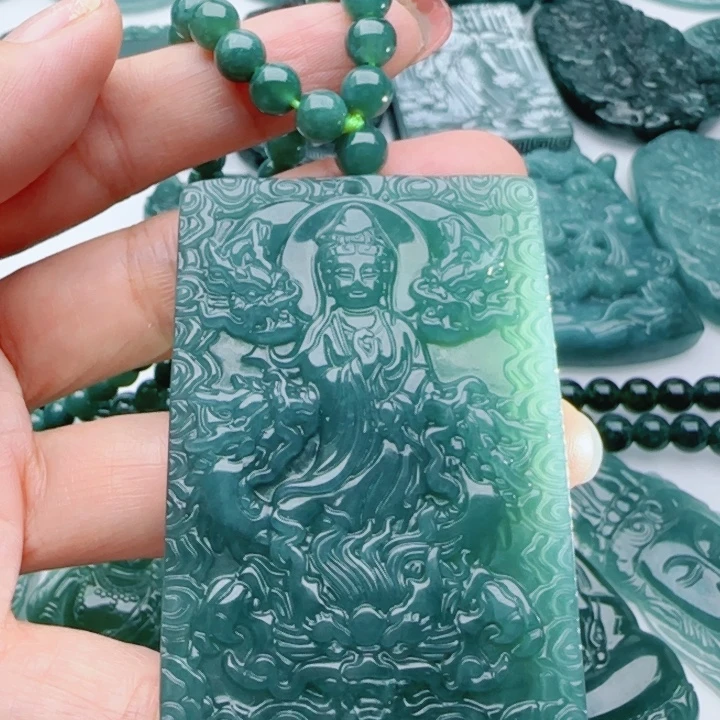 翡翠未镶嵌颈饰多样性发货天然A货翡翠