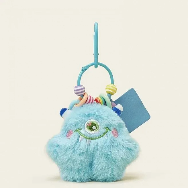 可爱怪兽钥匙扣毛绒公仔书包挂件包包小挂饰卡通diy手机链送礼品