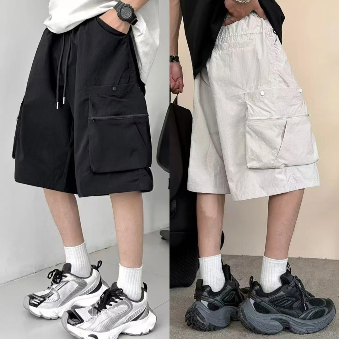 青少年夏季短裤中裤轻薄侧边口袋工装裤洋气百搭学生穿搭