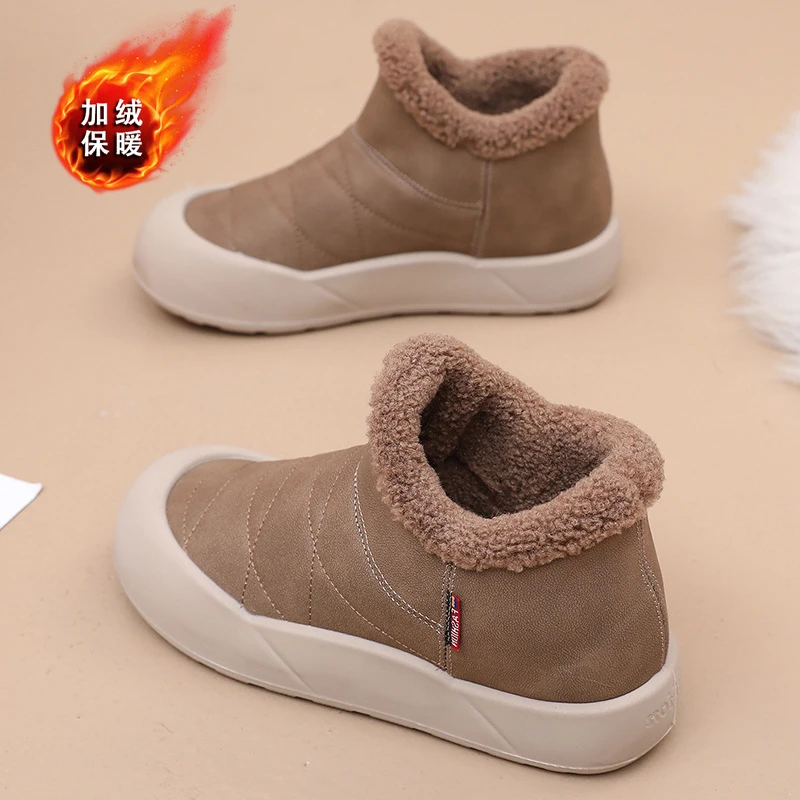 韩版时尚雪地靴冬季跨境新款保暖加绒加厚棉靴女防滑舒适棉鞋