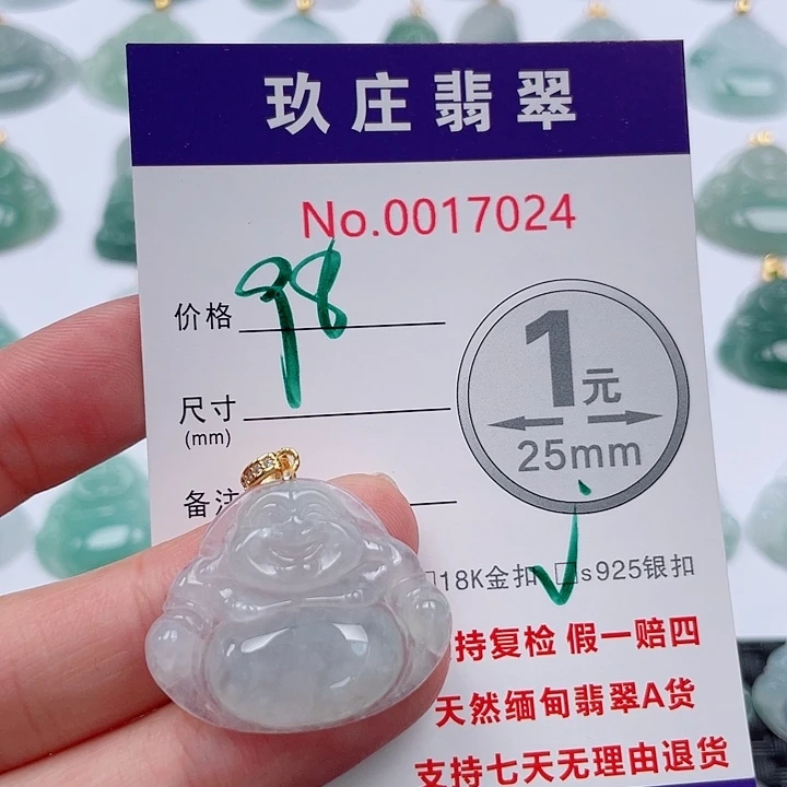 翡翠未镶嵌吊坠(不含链)