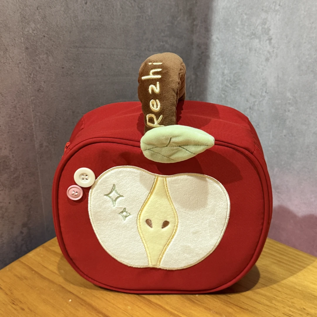 苹果派化妆包#可爱少女心大容量洗漱包便携手提分区旅行收纳包袋