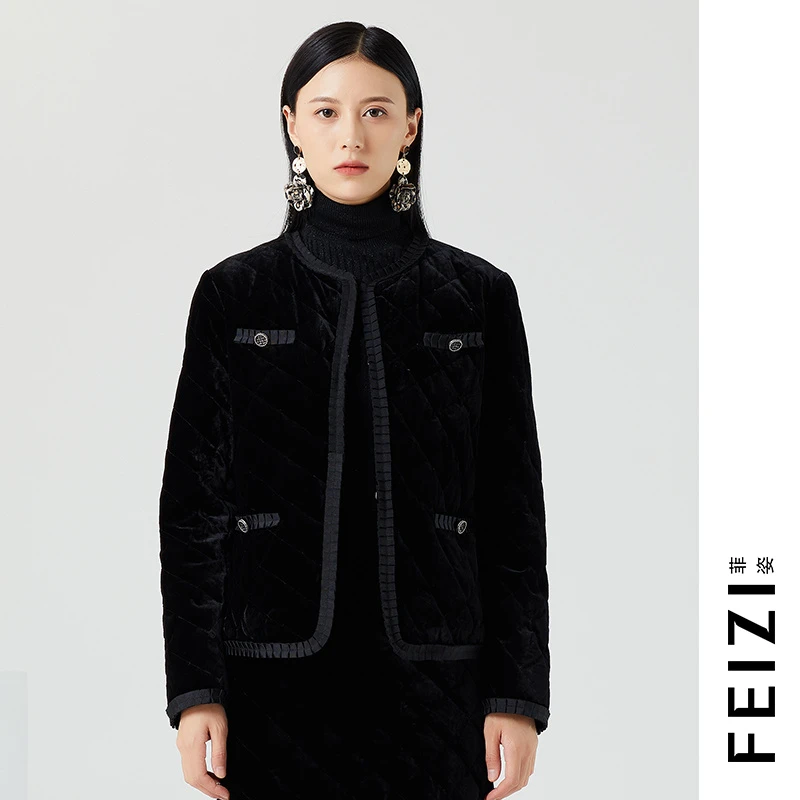 菲姿FEIZI冬款丝绒外套1W157