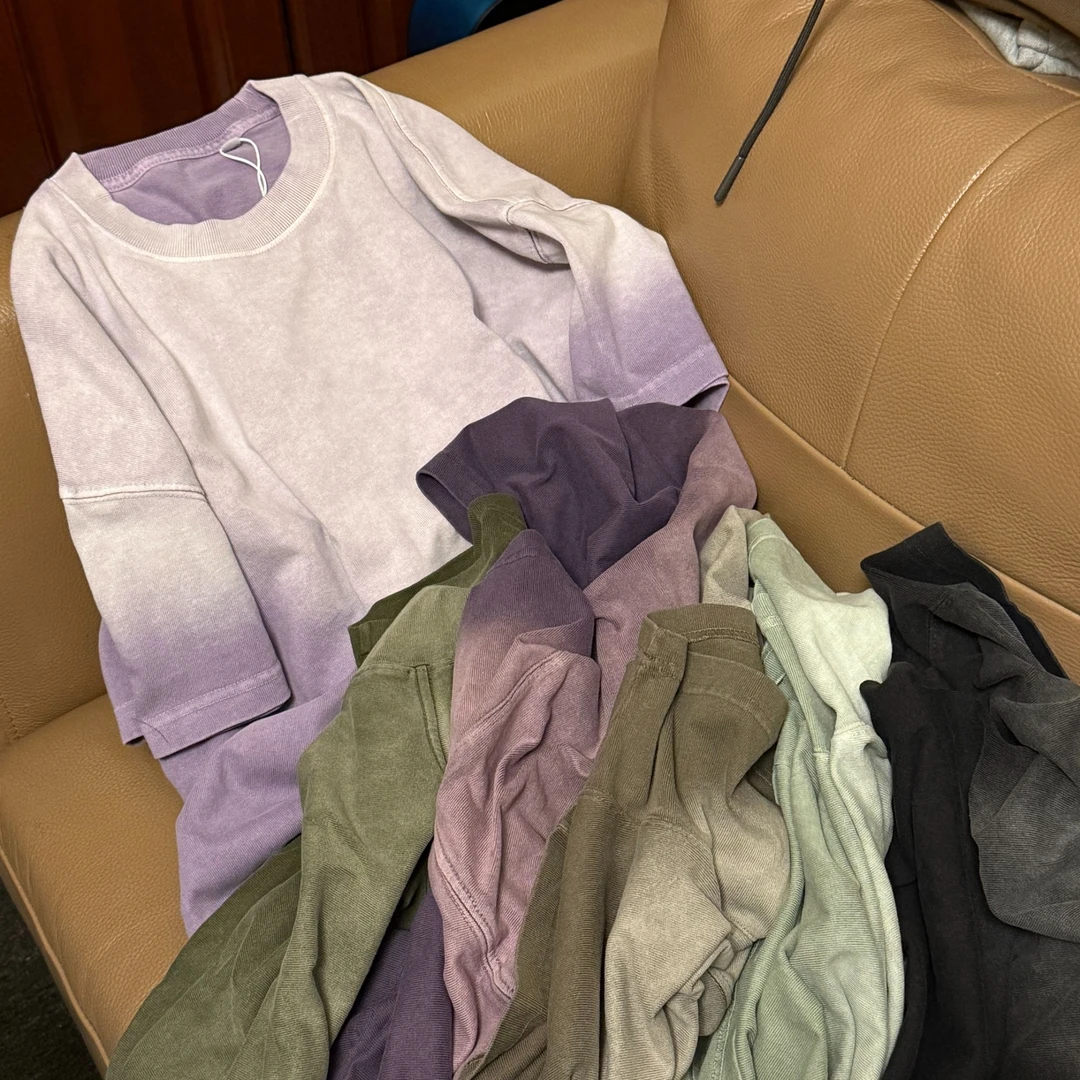 【MGB505】《ST阿苏特植物染》重磅艺术设计感做旧纯棉高质宽松T-HJD