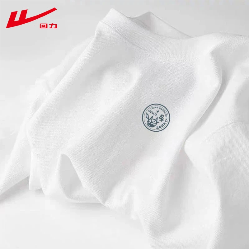 回力美式潮牌长袖t恤男女2025春秋冬季纯棉圆领打底衫百搭T恤上衣