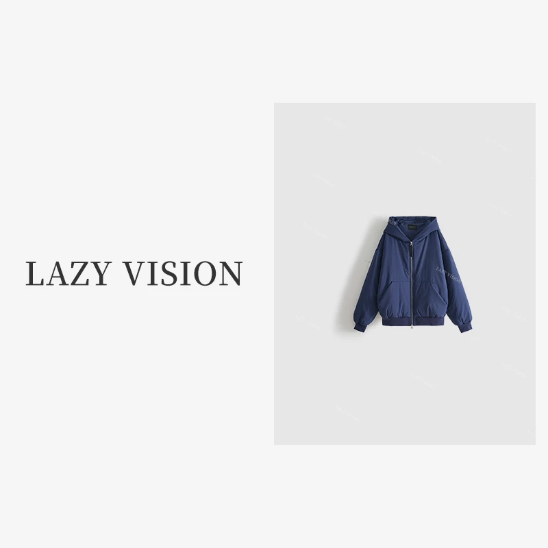 LAZYVISION-极简风秋冬防风女士连帽棉服外套ZMD-19056