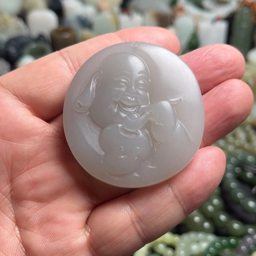 和田玉（青白玉）未镶嵌吊坠(不含链)