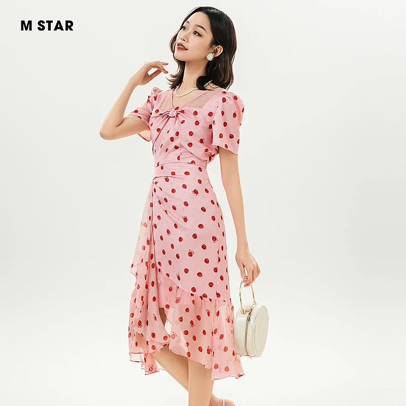 【芊芊专属】M-Star度假风方领茶歇连衣裙SFBL122824