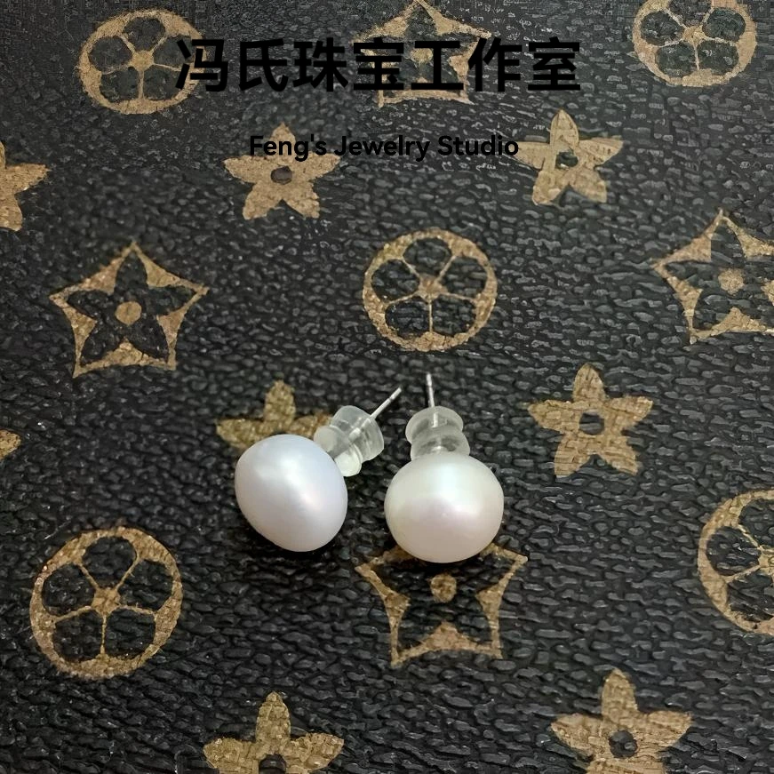 925银耳饰 冯氏珠宝工作室 珍珠耳钉
