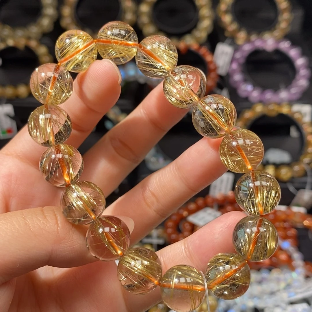 未镶嵌手链发晶T224# 13mm