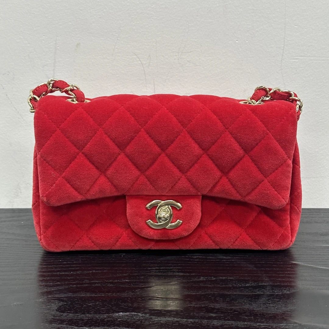95新 Chanel/香奈儿 cf红金大 mini单肩斜挎包 51743
