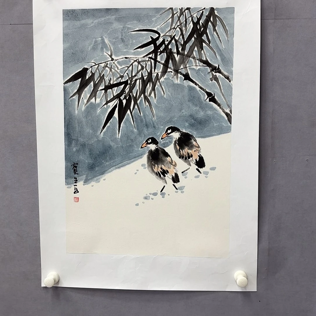 国画艺术家真人手绘