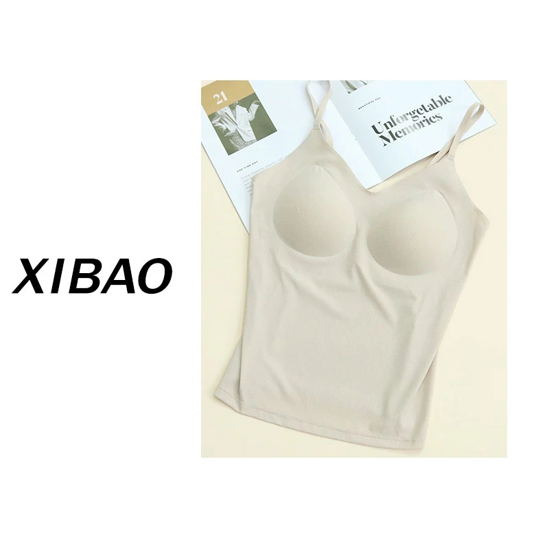 【桑蚕丝背心内衣】一体杯免穿内衣背心美背