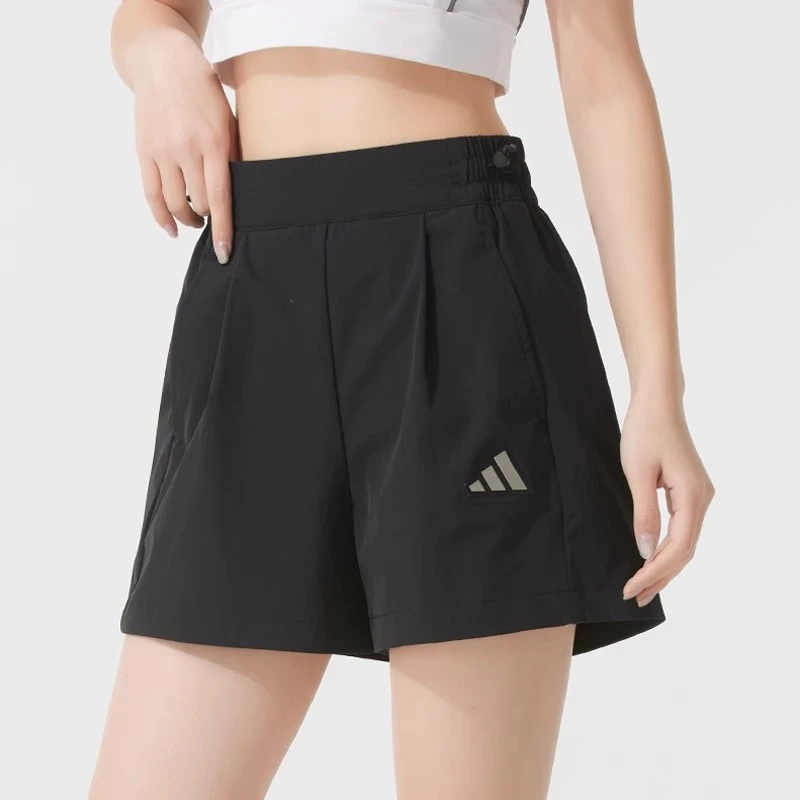 Adidas阿迪达斯短裤女2025新款跑步训练运动休闲梭织五分裤JM8826