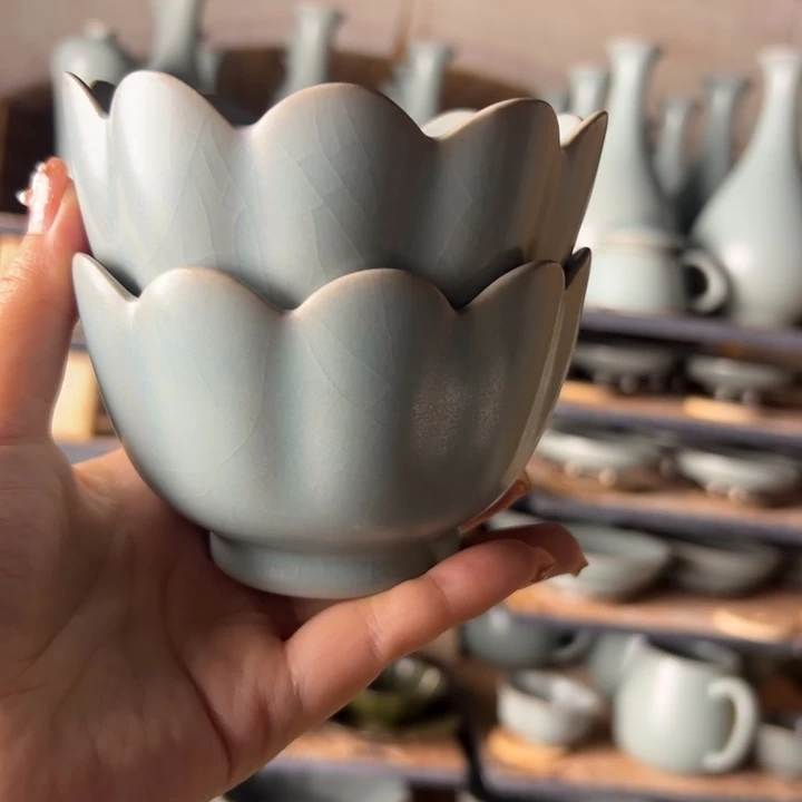 原矿仿古釉中号佛手白
