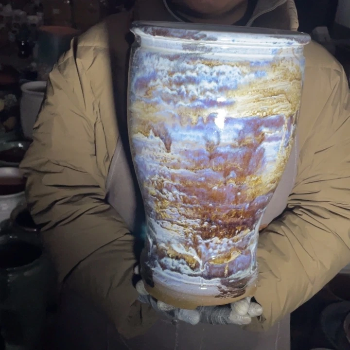 紫砂花盆口20高32正品正品