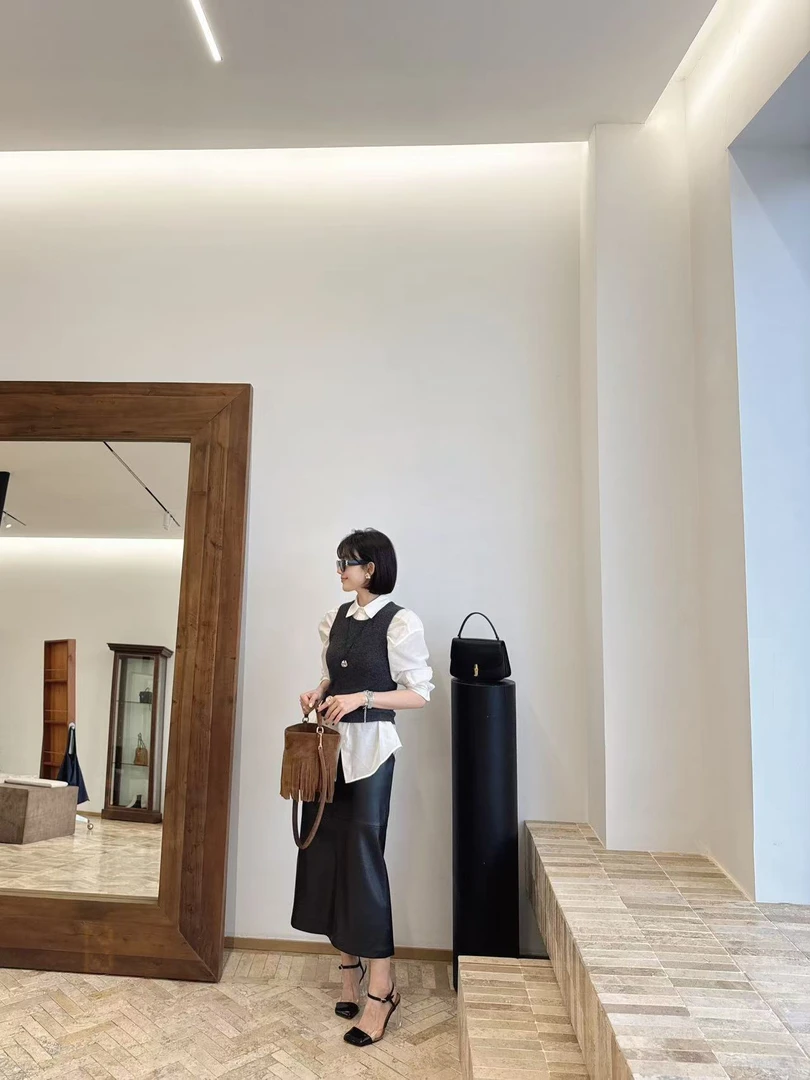 【Winnie】pu半身裙  时髦精必入 高腰百搭时尚