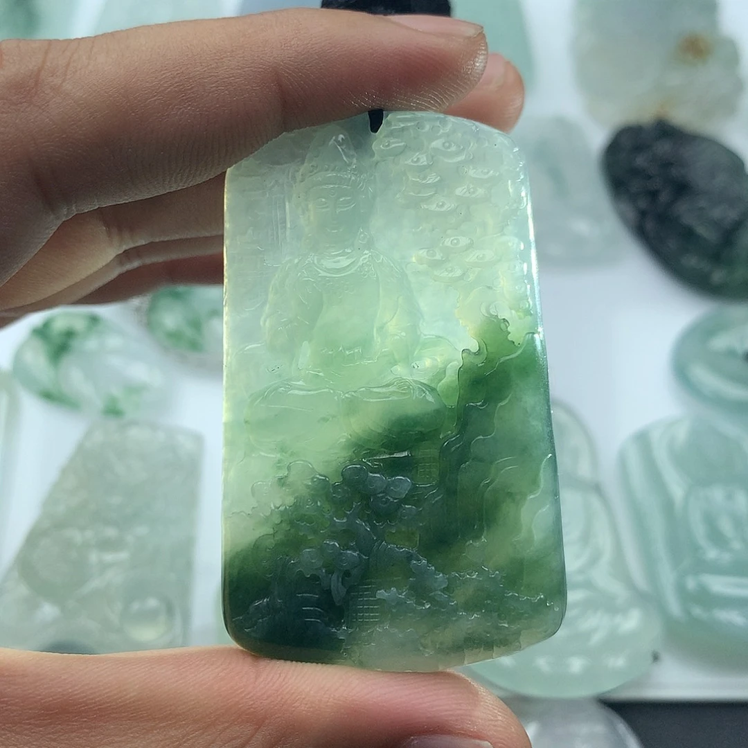 翡翠未镶嵌颈饰翡翠首饰