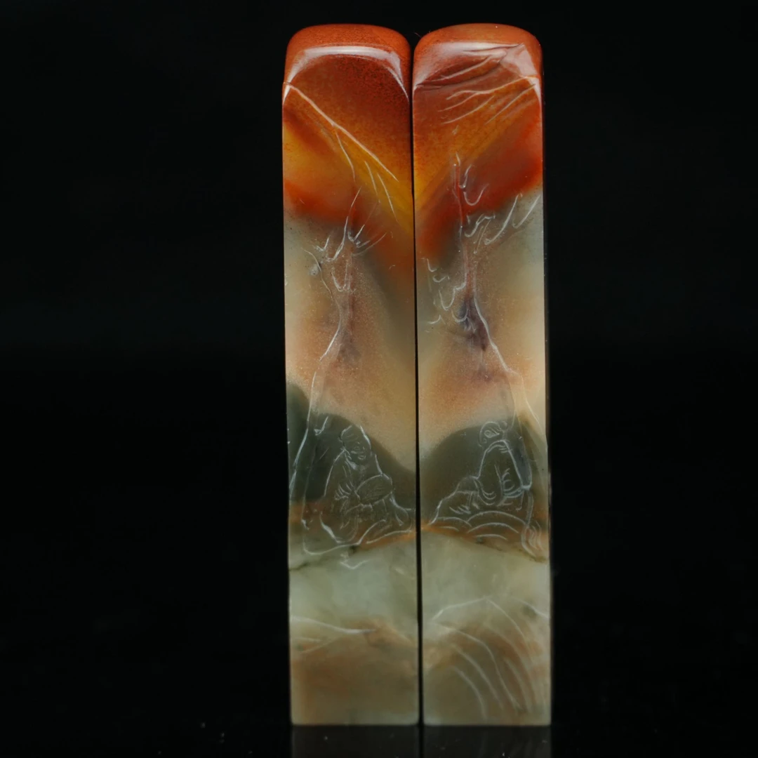 寿山石 对章  /盛和 SHW40371 117.97g