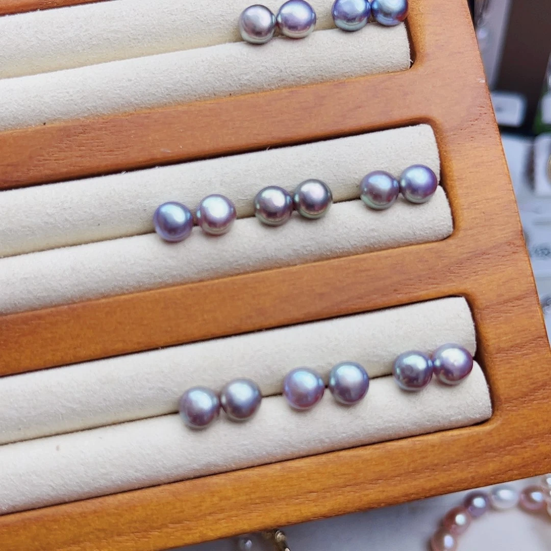 银S925镶嵌淡水珍珠耳饰