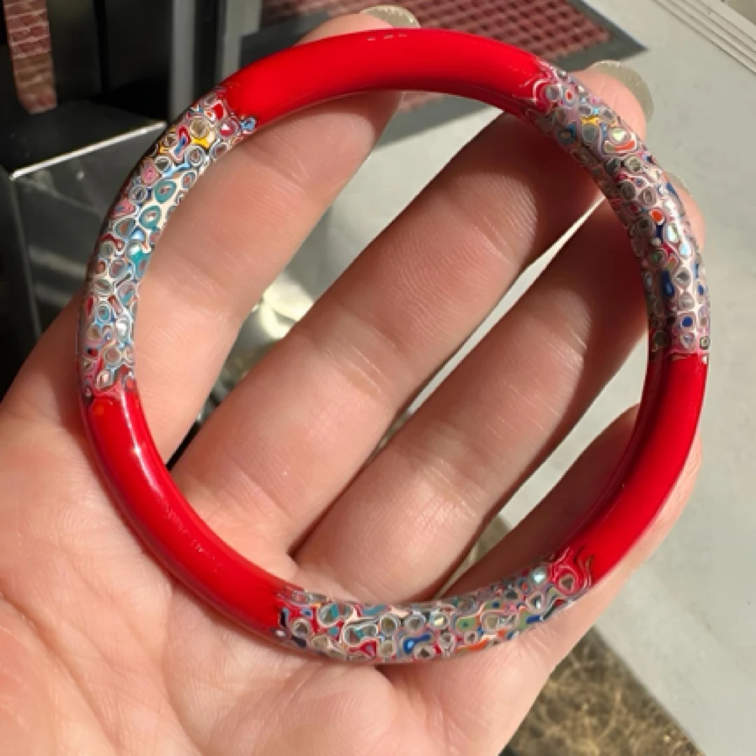 含辰砂工艺品水飞砂非遗大漆手镯